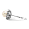 Gold Freshwater Cultured Pearl and Diamond Rings