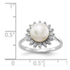 Gold Freshwater Cultured Pearl and Diamond Rings