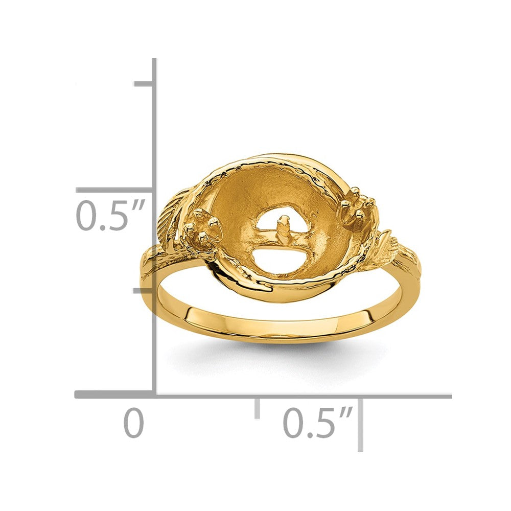 14k 7.5mm Pearl & Diamond Ring Mounting