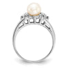 Gold Freshwater Cultured Pearl and Diamond Rings