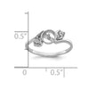 14k White Gold 7mm Pearl & Diamond Ring Mounting