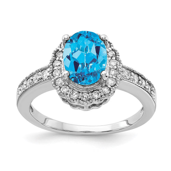 Oval Gemstone & Diamond Rings