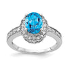 Oval Gemstone & Diamond Rings