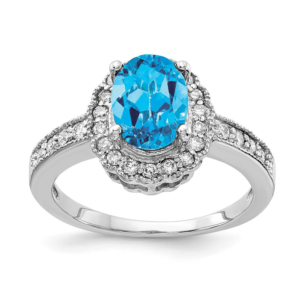 Oval Gemstone & Diamond Rings