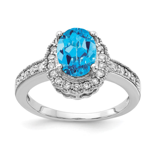 Oval Gemstone & Diamond Rings