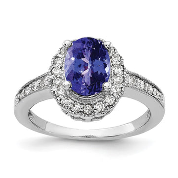 Oval Gemstone & Diamond Rings