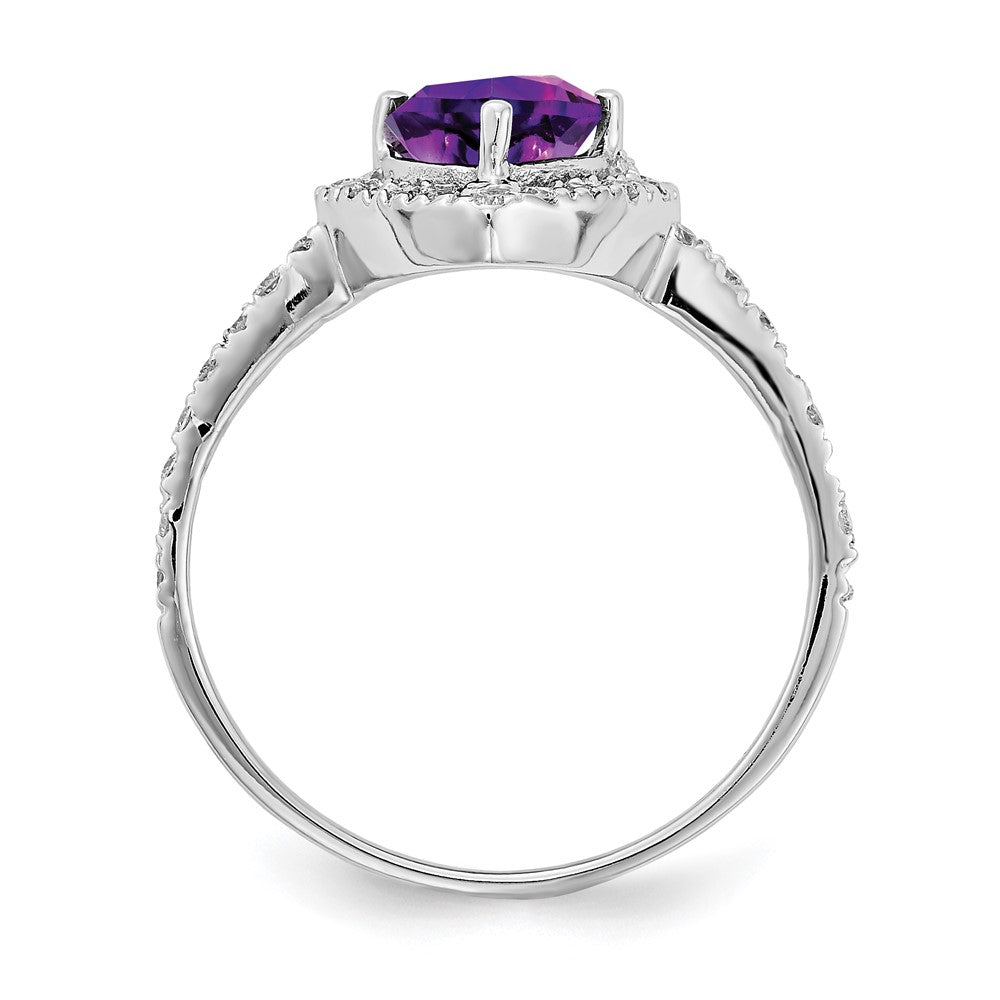 6mm Heart Gemstone & Diamond rings