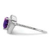 6mm Heart Gemstone & Diamond rings