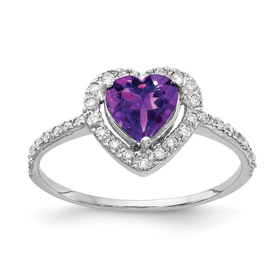 6mm Heart Gemstone & Diamond rings
