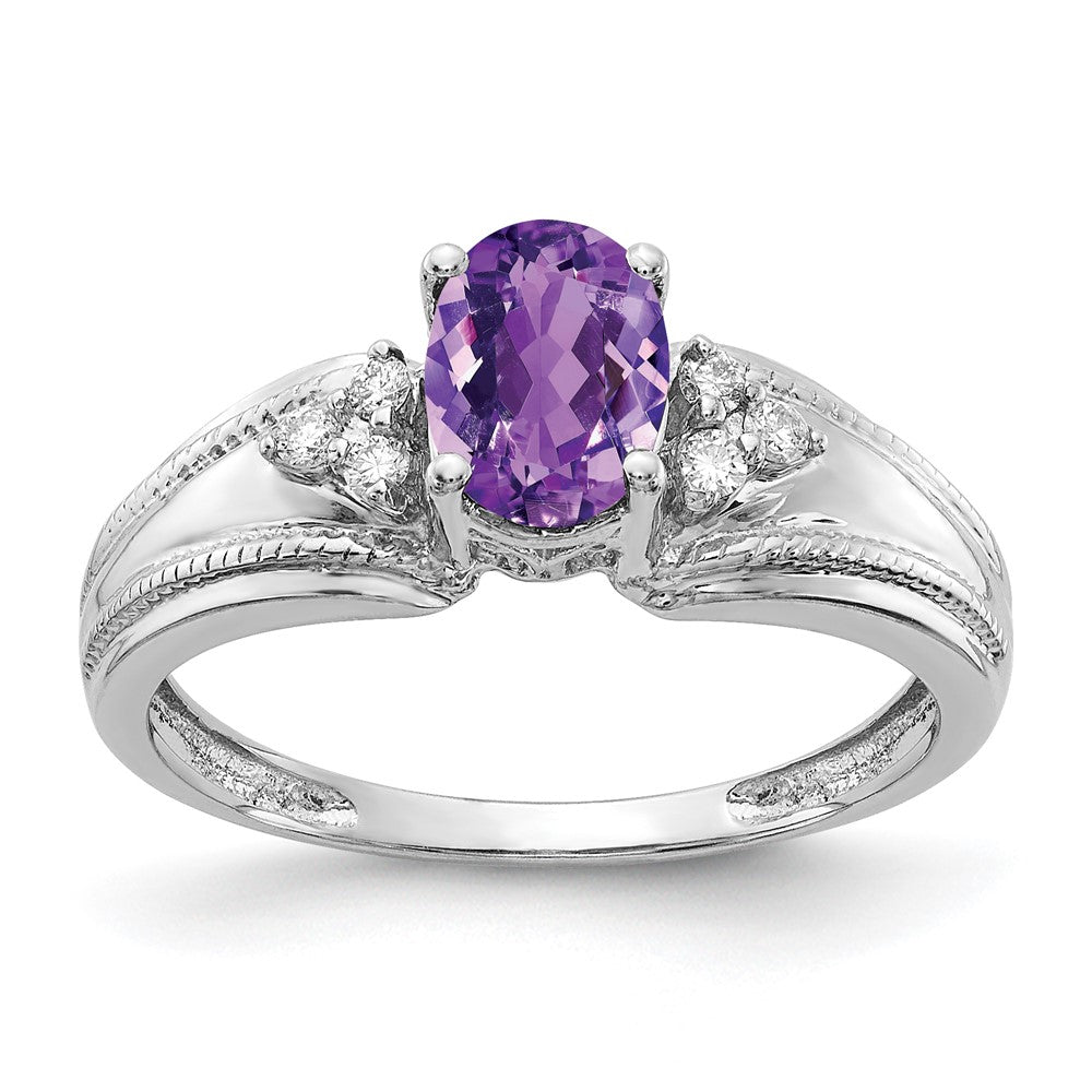 Oval Gemstone & Diamond Rings