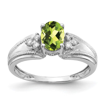 Oval Gemstone & Diamond Rings
