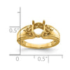 14k 8x6mm Oval Gemstone & .10ct. Diamond Ring Mounting