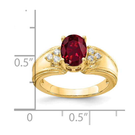 Oval Gemstone & Diamond Rings