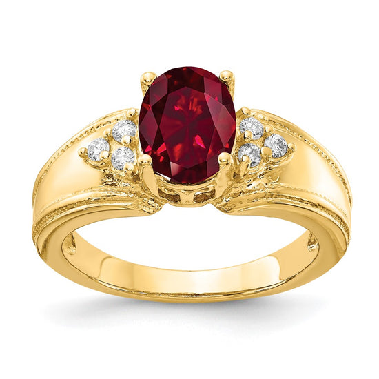 Oval Gemstone & Diamond Rings