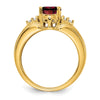 Oval Gemstone & Diamond Rings