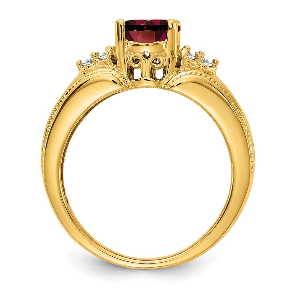 Oval Gemstone & Diamond Rings