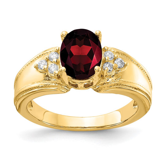 Oval Gemstone & Diamond Rings