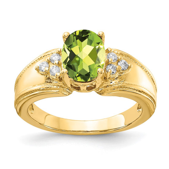 Oval Gemstone & Diamond Rings