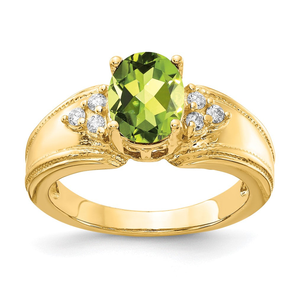 Oval Gemstone & Diamond Rings
