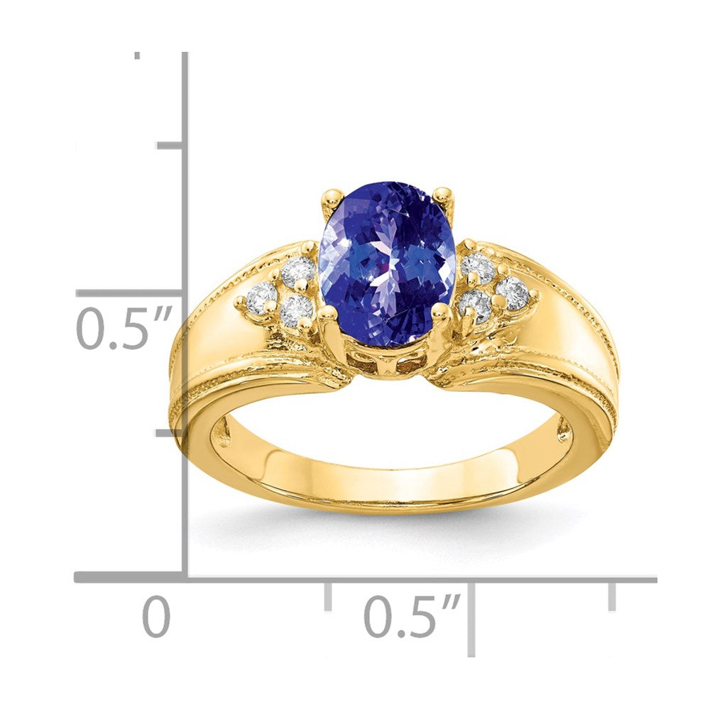 Oval Gemstone & Diamond Rings
