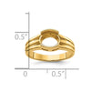 14k 8x6mm Oval Gemstone Ring Mounting