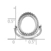 14k White Gold 16x12mm Oval Gemstone Ring Mounting
