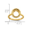 14k 10x8mm Oval Gemstone Ring Mounting
