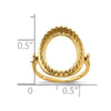 14k 16x12mm Oval Gemstone Ring Mounting