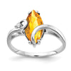 Marquise Gemstone & Diamond ring