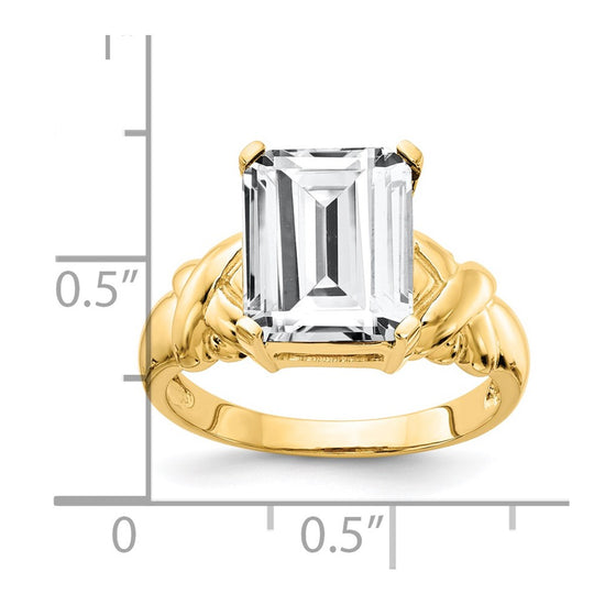 Emerald Cut Gemstone rings