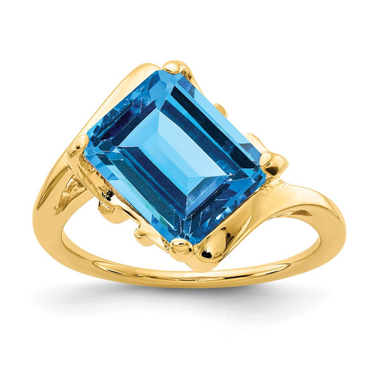 Emerald Cut Gemstone Rings