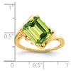 14k 10x8mm Emerald Cut Peridot ring