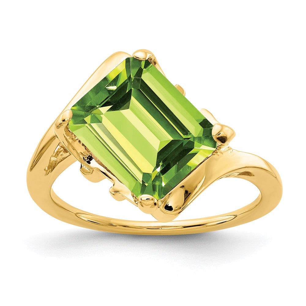 Emerald Cut Gemstone Rings