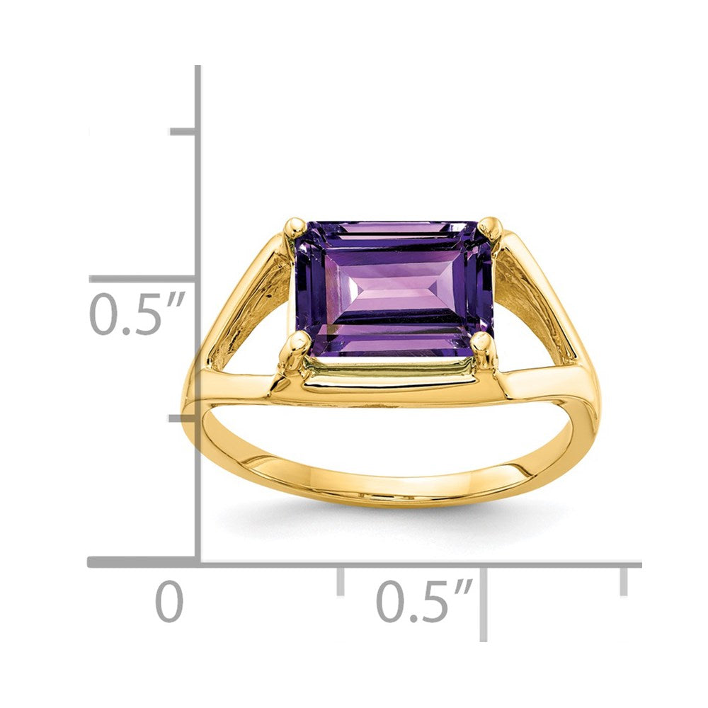 Emerald Cut Gemstone Rings