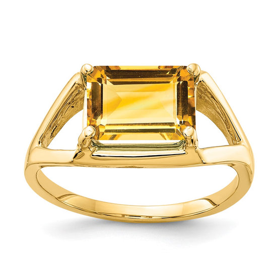 Emerald Cut Gemstone Rings