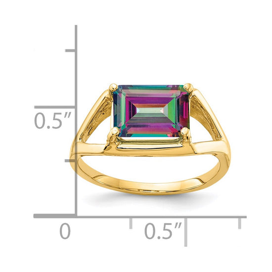 Emerald Cut Gemstone Rings
