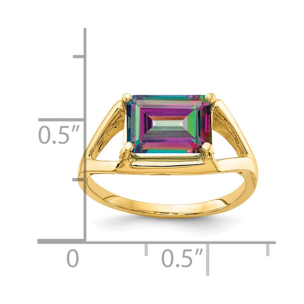 Emerald Cut Gemstone Rings