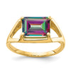 Emerald Cut Gemstone Rings