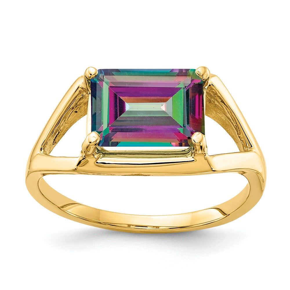 Emerald Cut Gemstone Rings