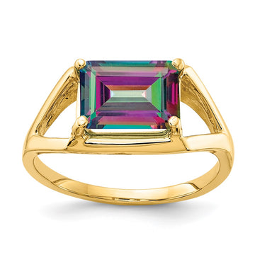 Emerald Cut Gemstone Rings