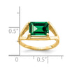 Emerald Cut Gemstone Rings