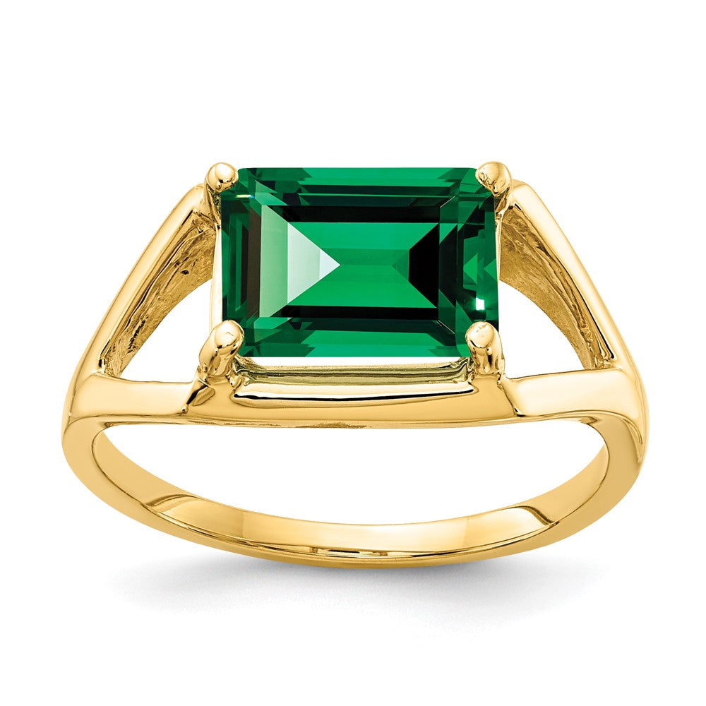 Emerald Cut Gemstone Rings