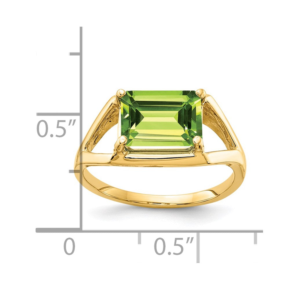Emerald Cut Gemstone Rings