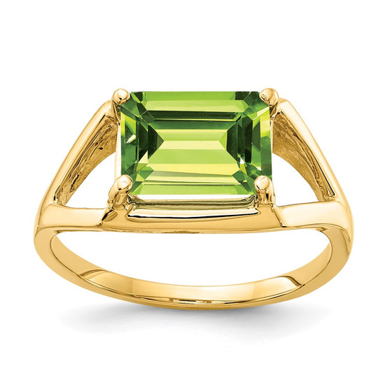 Emerald Cut Gemstone Rings