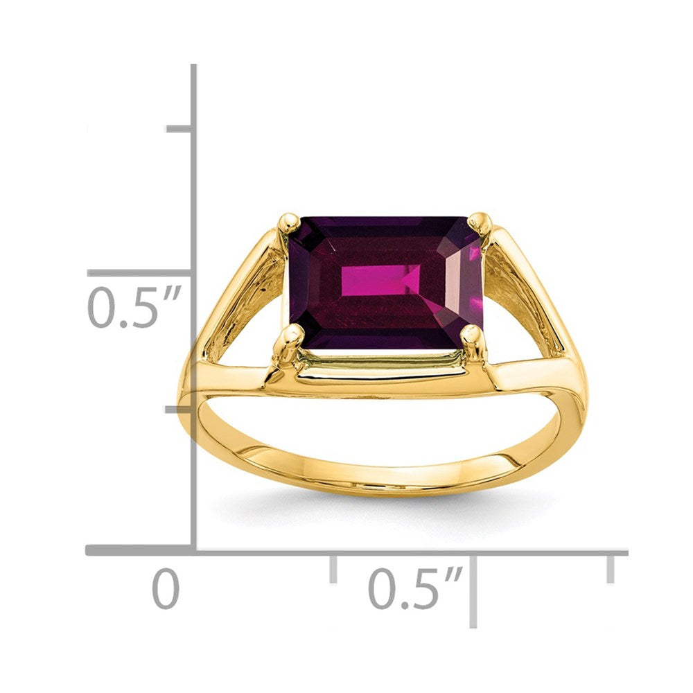 Emerald Cut Gemstone Rings