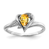14k White Gold 6x4mm Pear Gemstone & Diamond rings