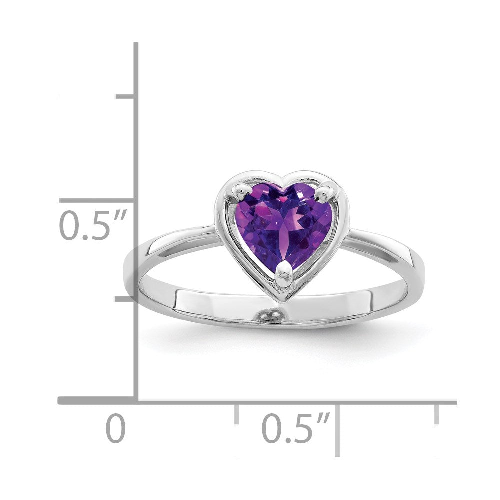 6mm Heart Gemstone rings