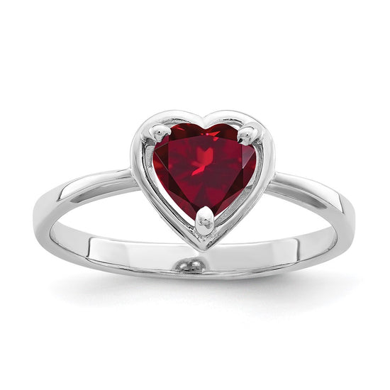 6mm Heart Gemstone rings