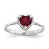 6mm Heart Gemstone rings