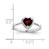 6mm Heart Gemstone rings